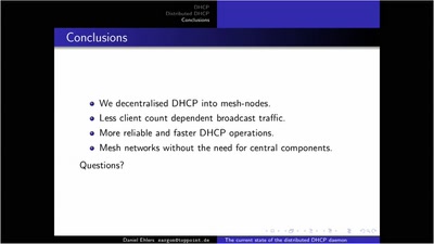 Distributed DHCP